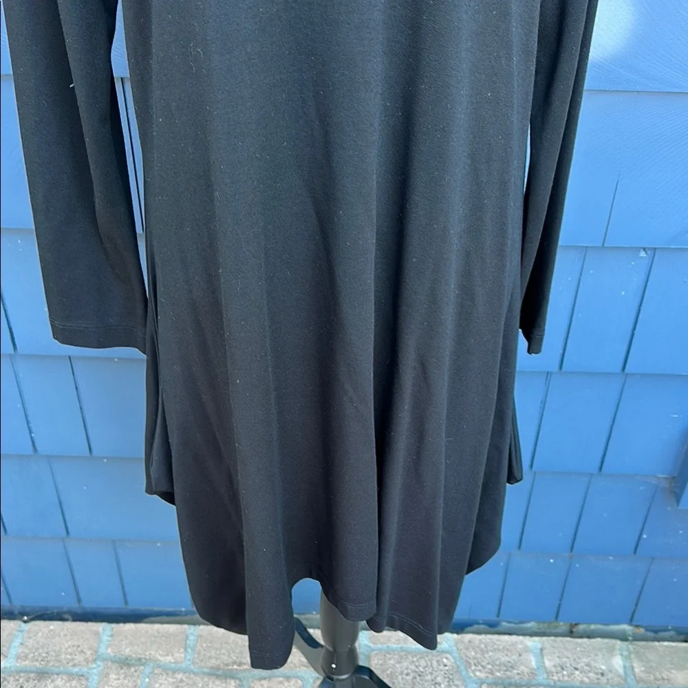 Bryn Walker Chels Long Sleeve dress black simple stretch - Picture 4 of 10